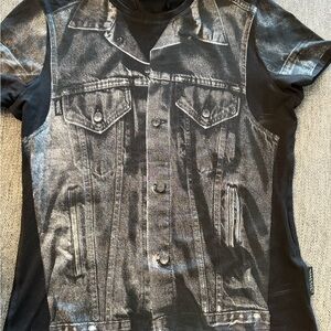 Jean Paul Gaultier Black and Gray Tattoo Collection, XL, NWT